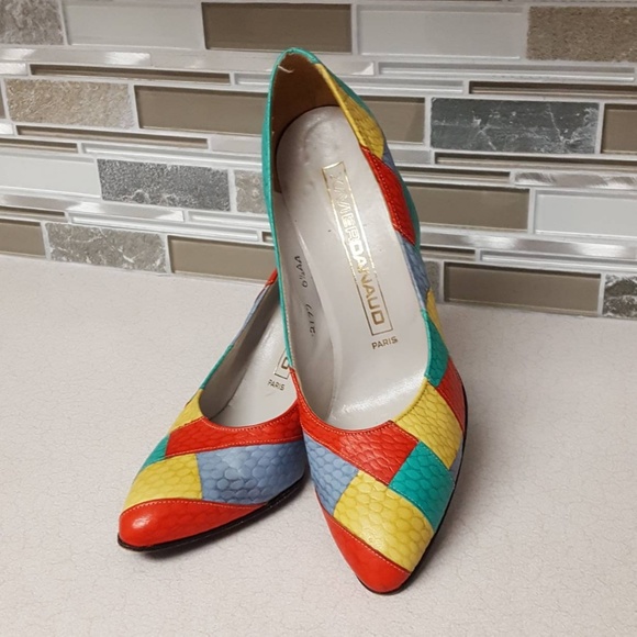 80's Xavier Danaud Paris Multi-Colour Bloc… - Picture 1 of 3